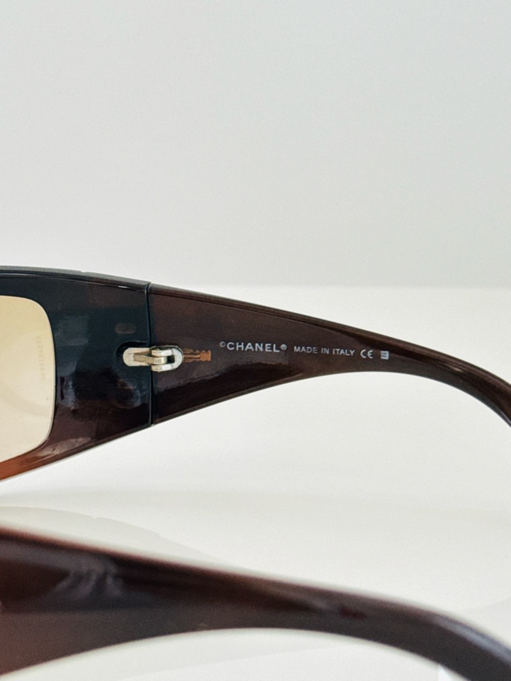 RARE 💫 Vintage CHANEL Vintage 5085 brown gold sunglasses - Picture 7 of 8